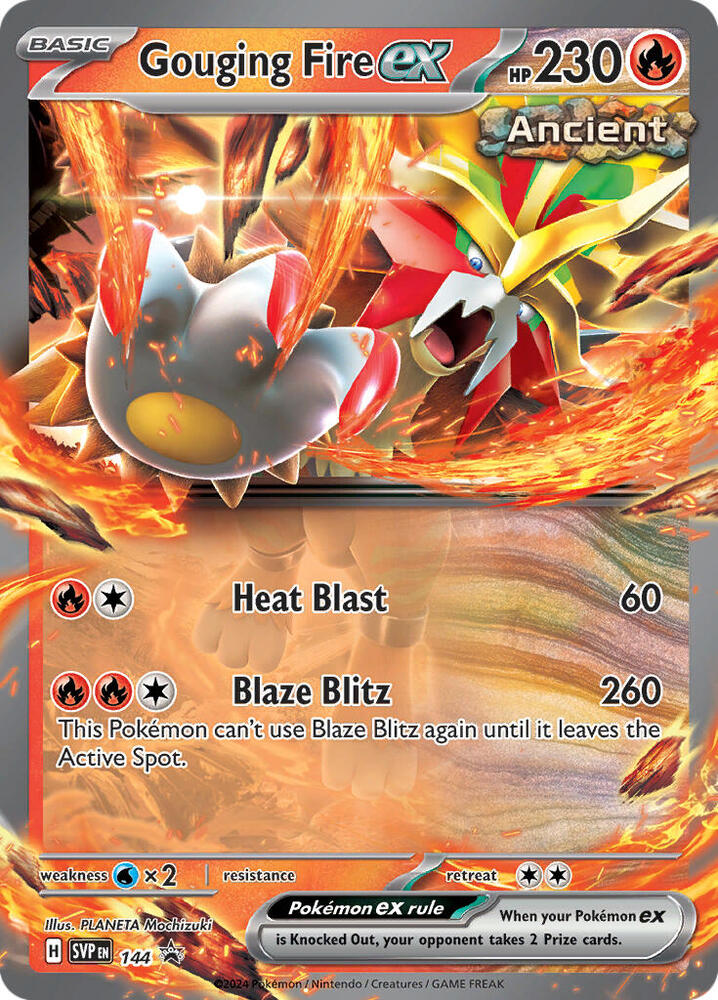 Gouging Fire ex 144 (SV: Scarlet & Violet Promo Cards)  - Holofoil