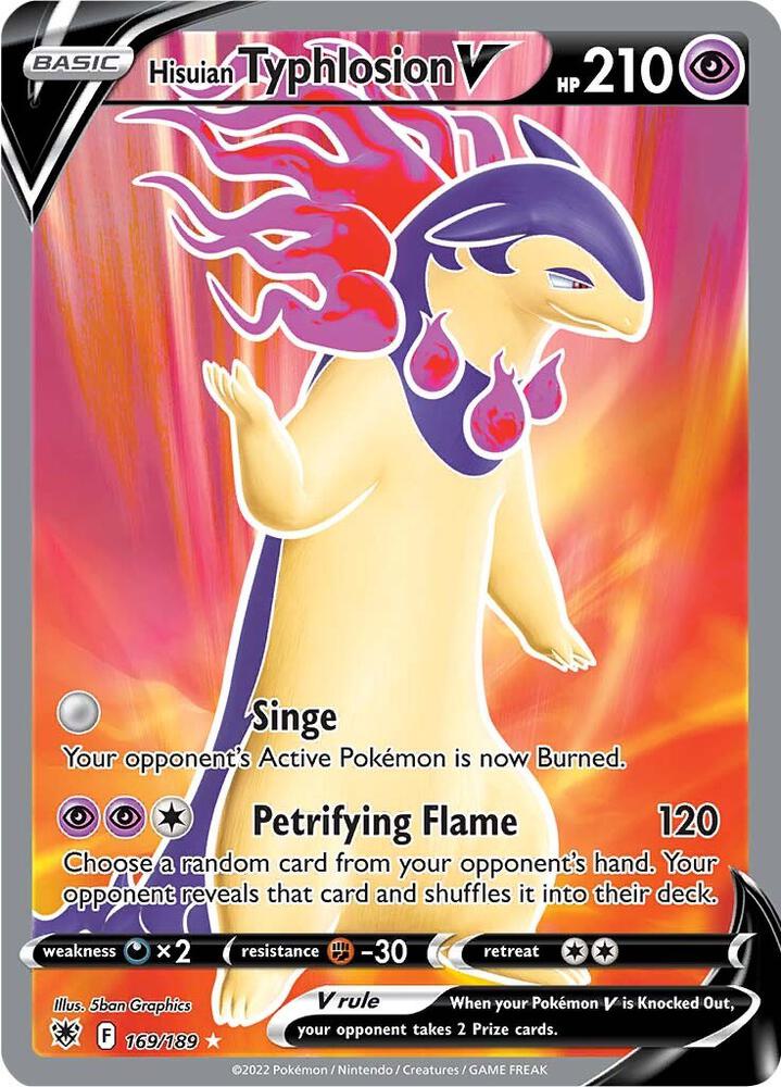 Hisuian Typhlosion V 169/189 (SWSH10: Astral Radiance)  - Holofoil