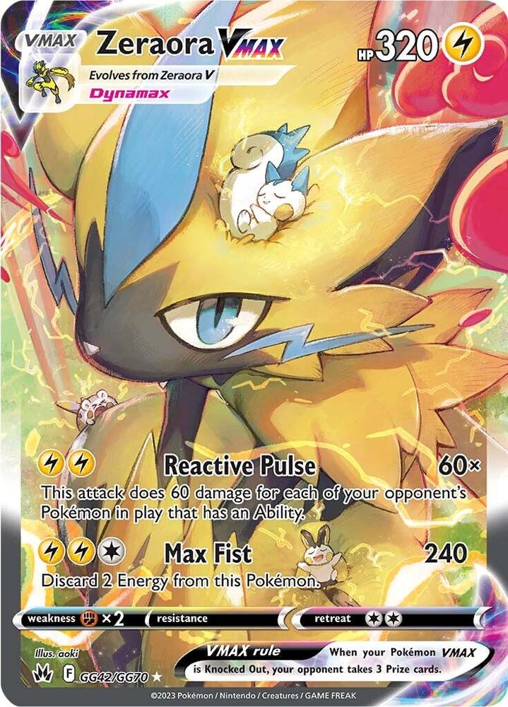 Zeraora VMAX GG42/GG70 (Crown Zenith: Galarian Gallery)  - Holofoil