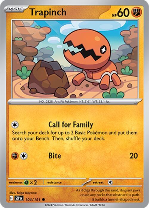 Trapinch 104/191 (SV08: Surging Sparks) 