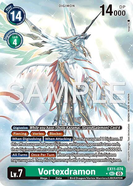 Vortexdramon Alternate Art EX11-074 SEC (Dawn of Liberator)  - Foil