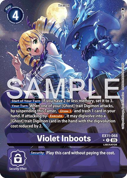 Violet Inboots Alternate Art EX11-068 R (Dawn of Liberator)  - Foil