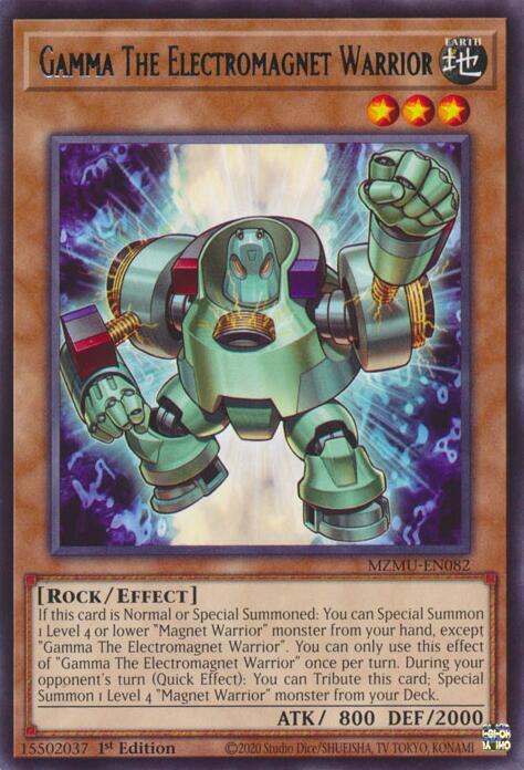 Gamma The Electromagnet Warrior MZMU-EN082 (Maze of Muertos)  - 1st Edition