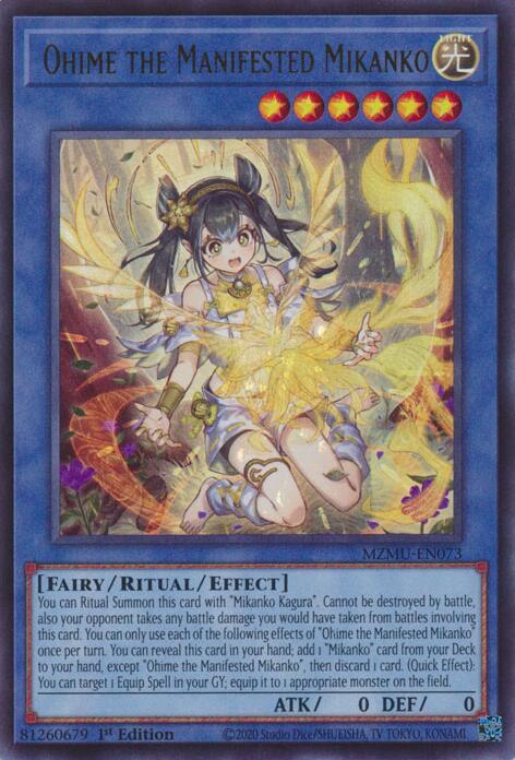 Ohime the Manifested Mikanko MZMU-EN073 (Maze of Muertos)  - 1st Edition