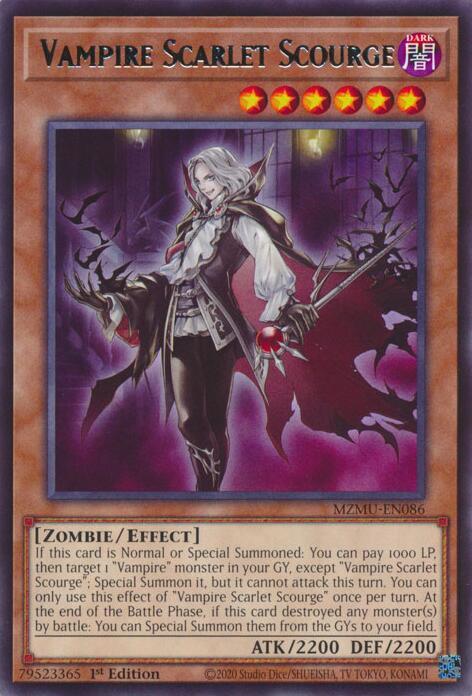 Vampire Scarlet Scourge MZMU-EN086 (Maze of Muertos)  - 1st Edition