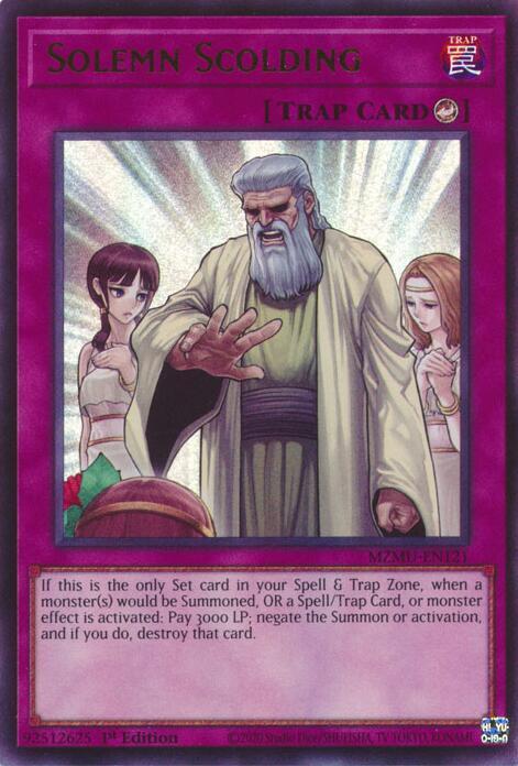 Solemn Scolding MZMU-EN121 (Maze of Muertos)  - 1st Edition