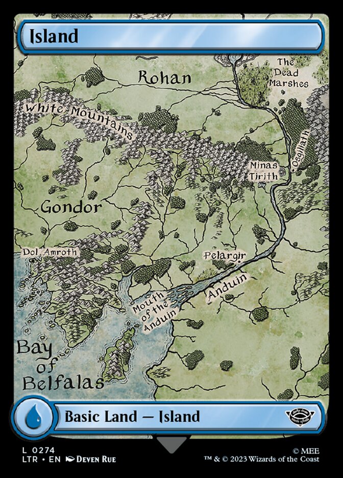 Island 274/281 (Universes Beyond: The Lord of the Rings: Tales of Middle-earth)  - Full Art