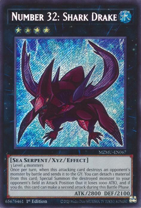 Number 32: Shark Drake MZMU-EN067 (Maze of Muertos)  - 1st Edition