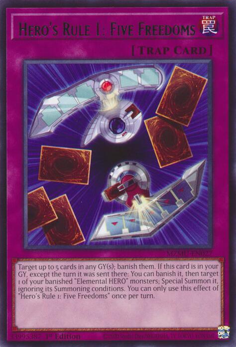 Hero's Rule 1. Five Freedoms MZMU-EN027 (Maze of Muertos)  - 1st Edition