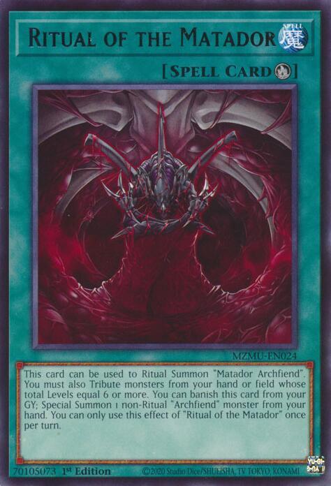 Ritual of the Matador MZMU-EN024 (Maze of Muertos)  - 1st Edition