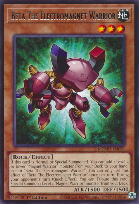 Beta The Electromagnet Warrior MZMU-EN081 (Maze of Muertos)  - 1st Edition