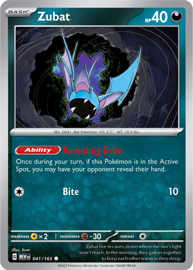 Zubat 041/165 (SV: Scarlet & Violet 151) 