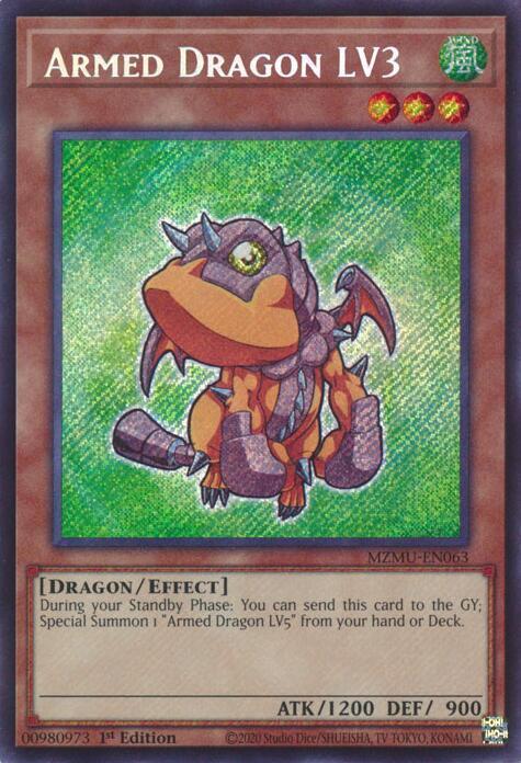 Armed Dragon LV3 MZMU-EN063 (Maze of Muertos)  - 1st Edition