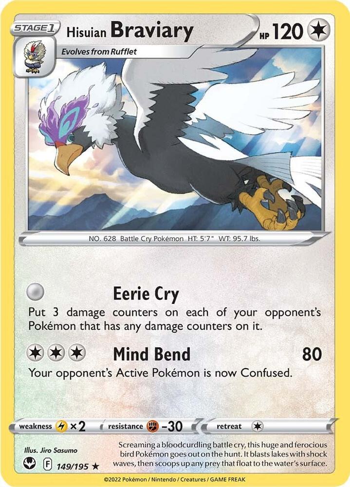 Hisuian Braviary 149/195 (SWSH12: Silver Tempest) 