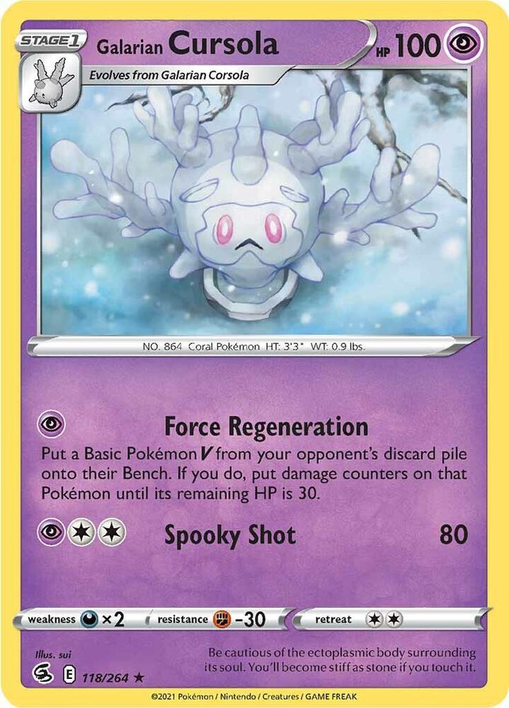 Galarian Cursola 118/264 (SWSH08: Fusion Strike) 