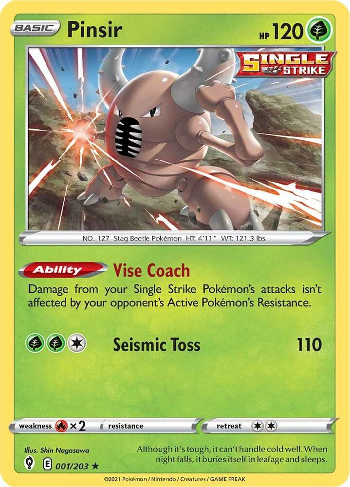 Pinsir 001/203 (SWSH07: Evolving Skies) 
