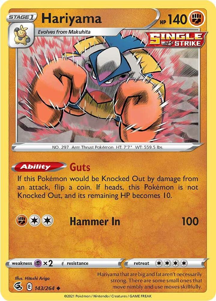 Hariyama 143/264 (SWSH08: Fusion Strike) 