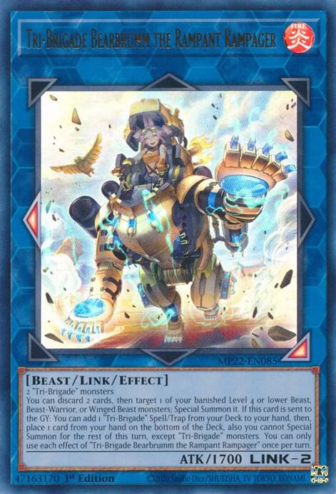 Tri Brigade Bearbrumm the Rampant Rampager MP22-EN085 (2022 Tin of the Pharaoh's Gods)  - 1st Edition