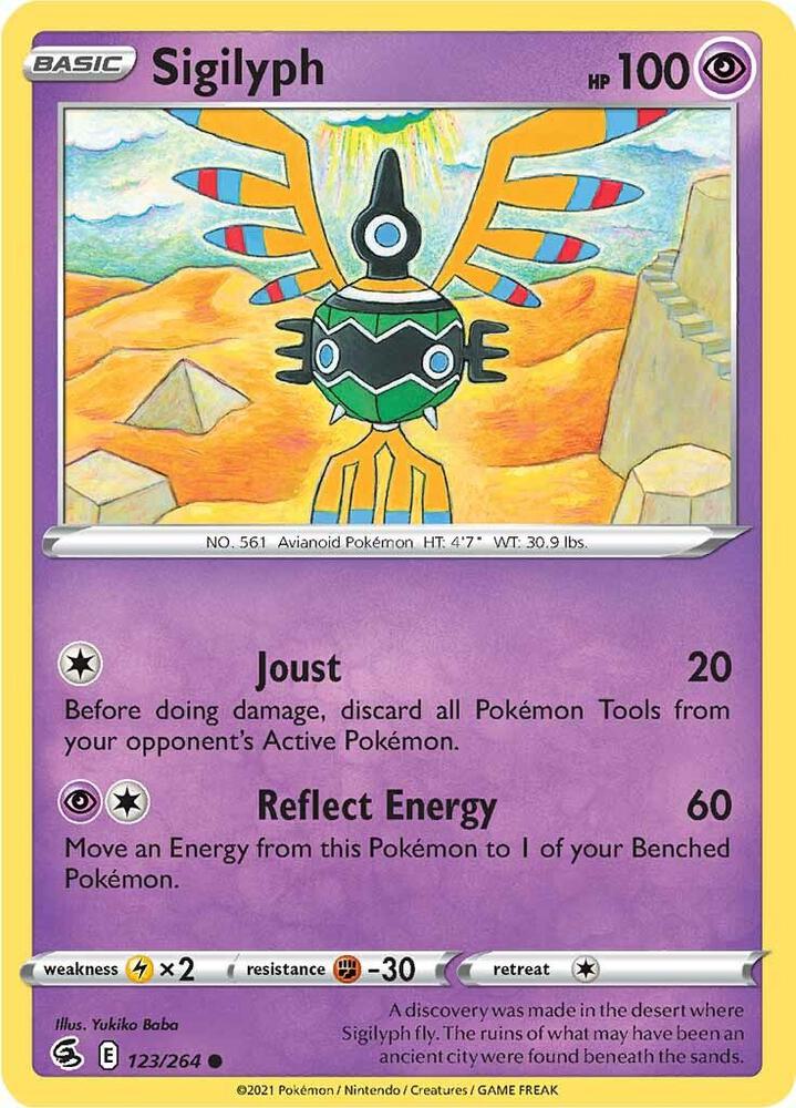 Sigilyph 123/264 (SWSH08: Fusion Strike) 