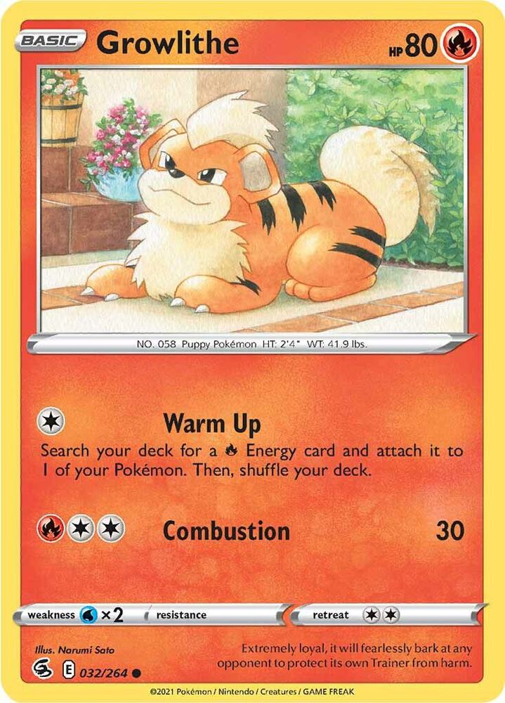 Growlithe 032/264 (SWSH08: Fusion Strike) 