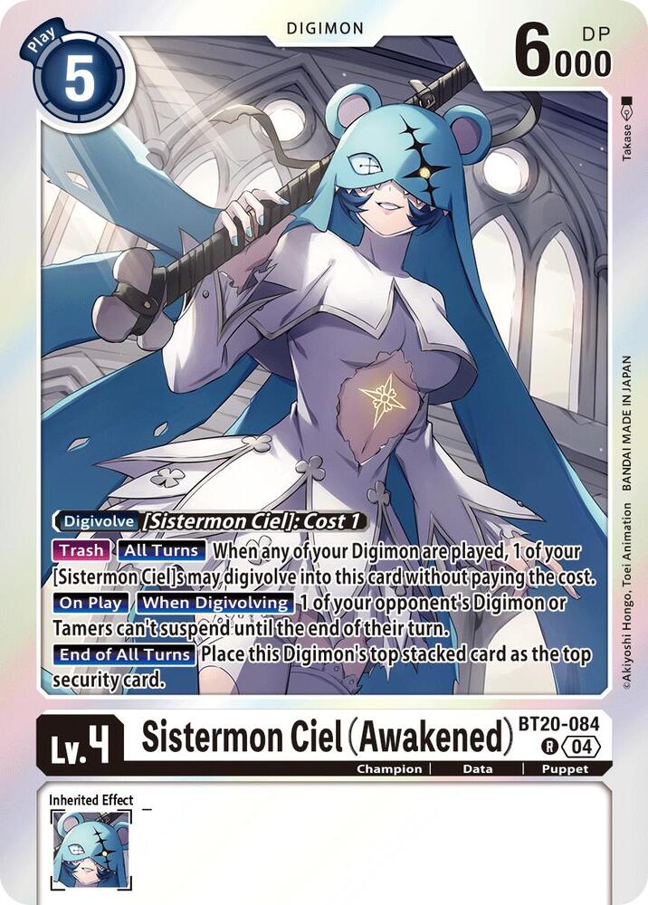 Sistermon Ciel Awakened BT20-084 R (Release Special Booster 2.5)  - Foil