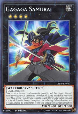 Gagaga Samurai (LED6-EN040) - Common - Unlimited - Legendary Duelists: Magical Hero