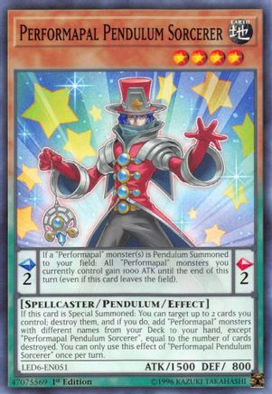 Performapal Pendulum Sorcerer (LED6-EN051) - Common - Unlimited - Legendary Duelists: Magical Hero
