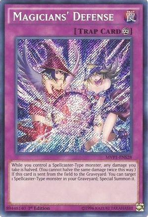 Magicians' Defense (MVP1-ENS28) - Secret Rare - The Dark Side of Dimensions Movie Pack: Secret Edition