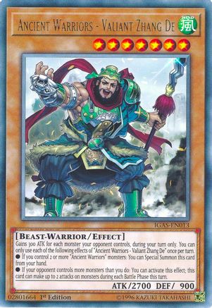 Ancient Warriors - Valiant Zhang De (IGAS-EN013) - Rare - Unlimited - Ignition Assault