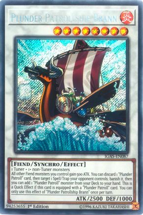 Plunder Patrollship Brann (IGAS-EN087) - Secret Rare - Unlimited - Ignition Assault