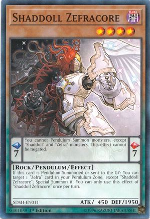Shaddoll Zefracore (SDSH-EN011) - Common - Unlimited - Structure Deck: Shaddoll Showdown