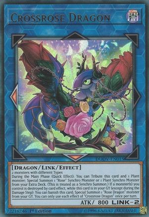 Crossrose Dragon (DUOV-EN015) - Ultra Rare - 1st Edition - Duel Overload