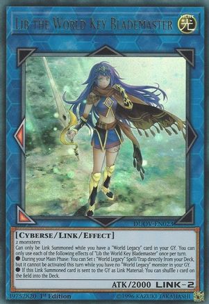 Lib the World Key Blademaster (DUOV-EN023) - Ultra Rare - 1st Edition - Duel Overload