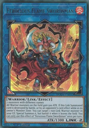 Ferocious Flame Swordsman (DUOV-EN032) - Ultra Rare - 1st Edition - Duel Overload