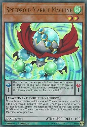 Speedroid Marble Machine (DUOV-EN034) - Ultra Rare - Duel Overload