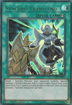 Synchro Transcend (DUOV-EN041) - Ultra Rare - 1st Edition - Duel Overload