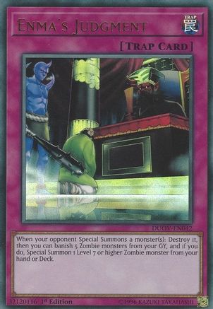 Enma's Judgment (DUOV-EN042) - Ultra Rare - 1st Edition - Duel Overload