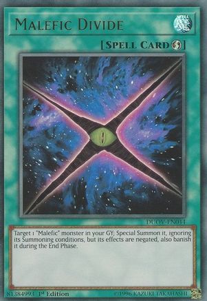Malefic Divide (DUOV-EN044) - Ultra Rare - 1st Edition - Duel Overload