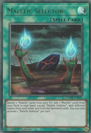 Malefic Selector (DUOV-EN045) - Ultra Rare - 1st Edition - Duel Overload