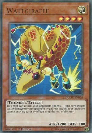 Wattgiraffe (DUOV-EN064) - Ultra Rare - 1st Edition - Duel Overload