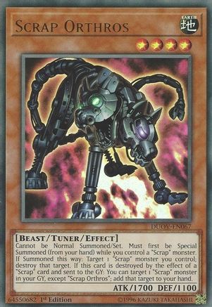 Scrap Orthros (DUOV-EN067) - Ultra Rare - 1st Edition - Duel Overload