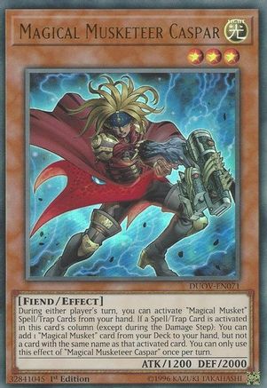 Magical Musketeer Caspar (DUOV-EN071) - Ultra Rare - 1st Edition - Duel Overload