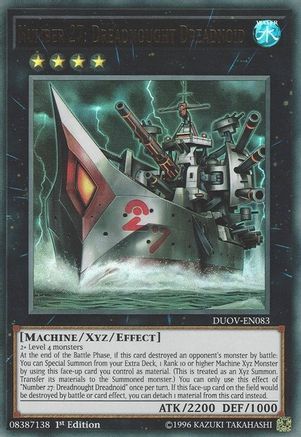 Number 27: Dreadnought Dreadnoid (DUOV-EN083) - Ultra Rare - 1st Edition - Duel Overload