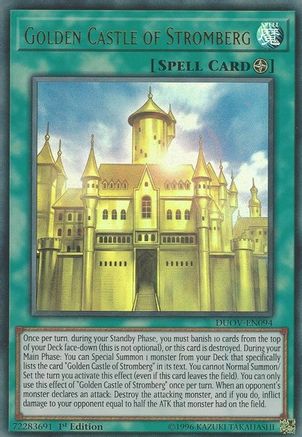Golden Castle of Stromberg (DUOV-EN094) - Ultra Rare - 1st Edition - Duel Overload