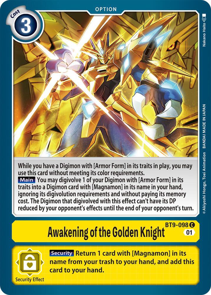 Awakening of the Golden Knight BT9-098 C (X Record) 