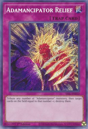 Adamancipator Relief (SESL-EN012) - Secret Rare - 1st Edition - Secret Slayers