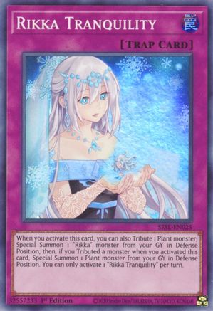 Rikka Tranquility (SESL-EN025) - Super Rare - 1st Edition - Secret Slayers