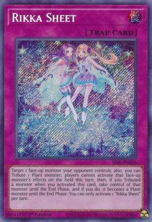 Rikka Sheet (SESL-EN026) - Secret Rare - 1st Edition - Secret Slayers