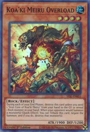 Koa'ki Meiru Overload (SESL-EN051) - Super Rare - 1st Edition - Secret Slayers
