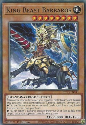 King Beast Barbaros (ETCO-EN030) - Common - 1st Edition - Eternity Code